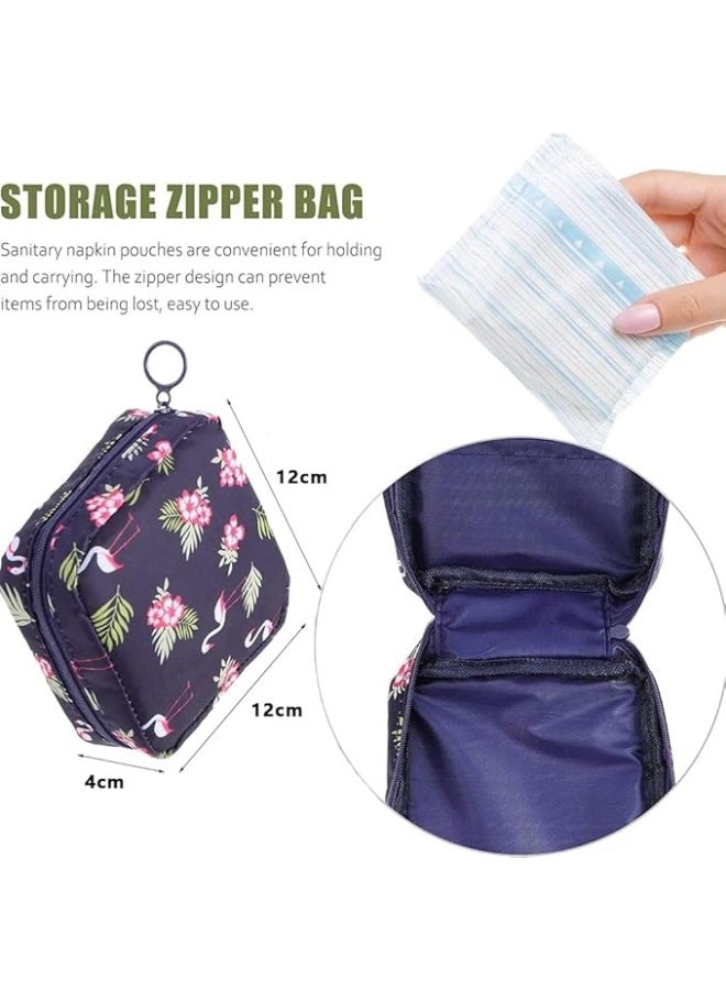 شنطة تخزين الفوط الصحية المحمولة للنساء والفتيات المراهقات – حقيبة بسحاب لحمل الفوط الصحية، مجموعة أول فترة، حقيبة متعددة الاستخدام للفوط الصحية، السفر، المدرسة، المكتب، الإكسسوارات، المكياج والمفاتيح – صغيرة، قابلة لإعادة الاستخدام، وخفيفة الوزن - Image 4